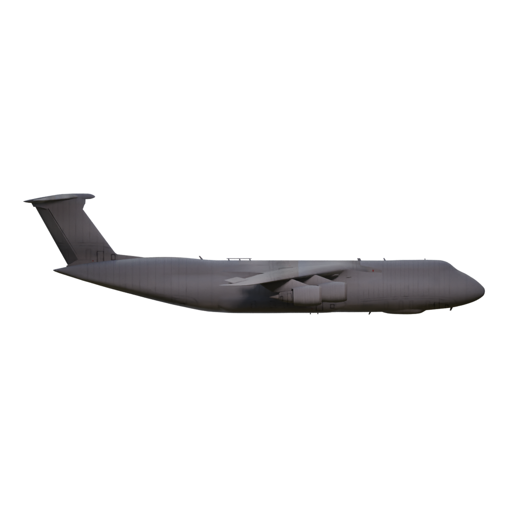 Right view of the C 5 Galaxy Usaf Travis 3D model