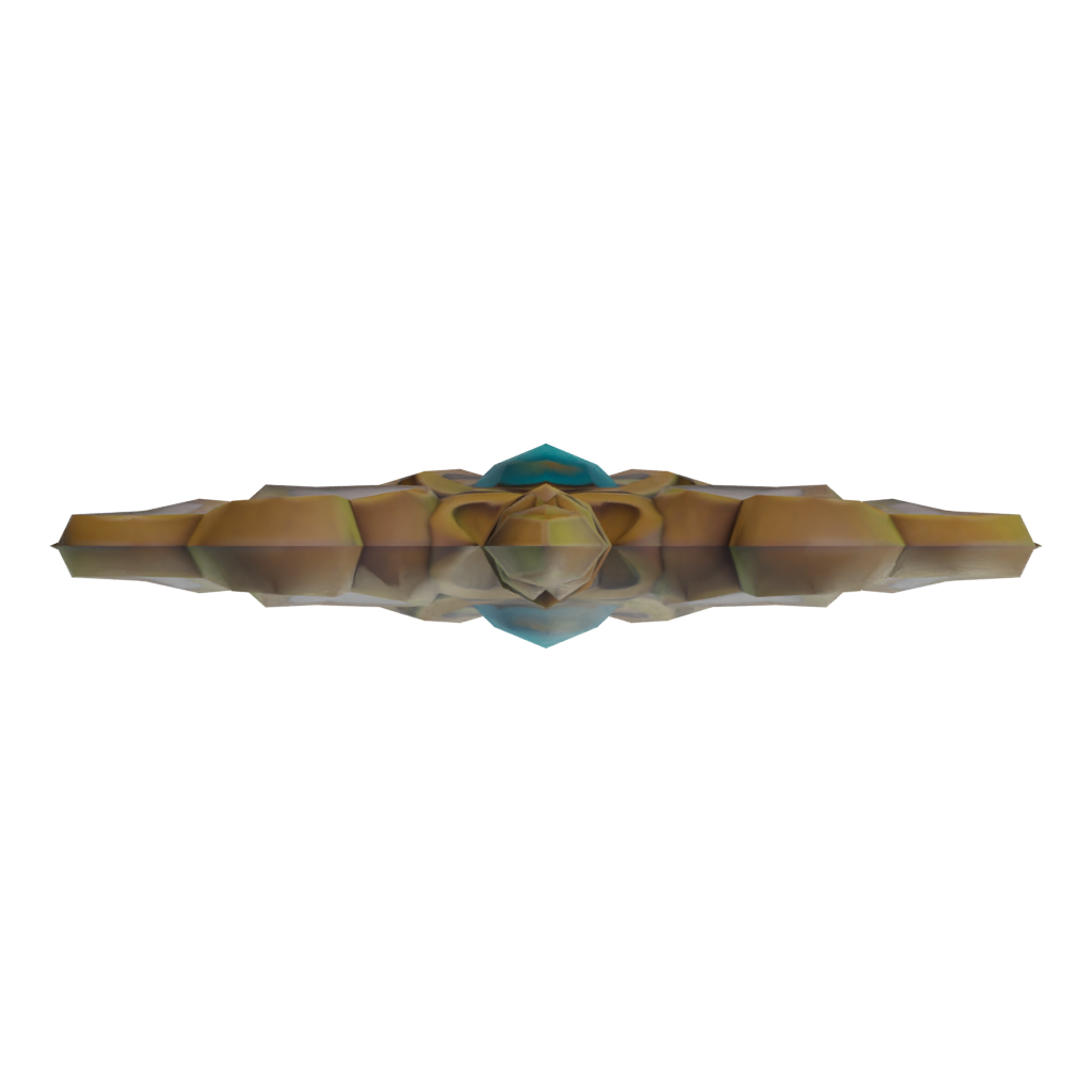 Bottom view of the Fantasy Sword7 3D model