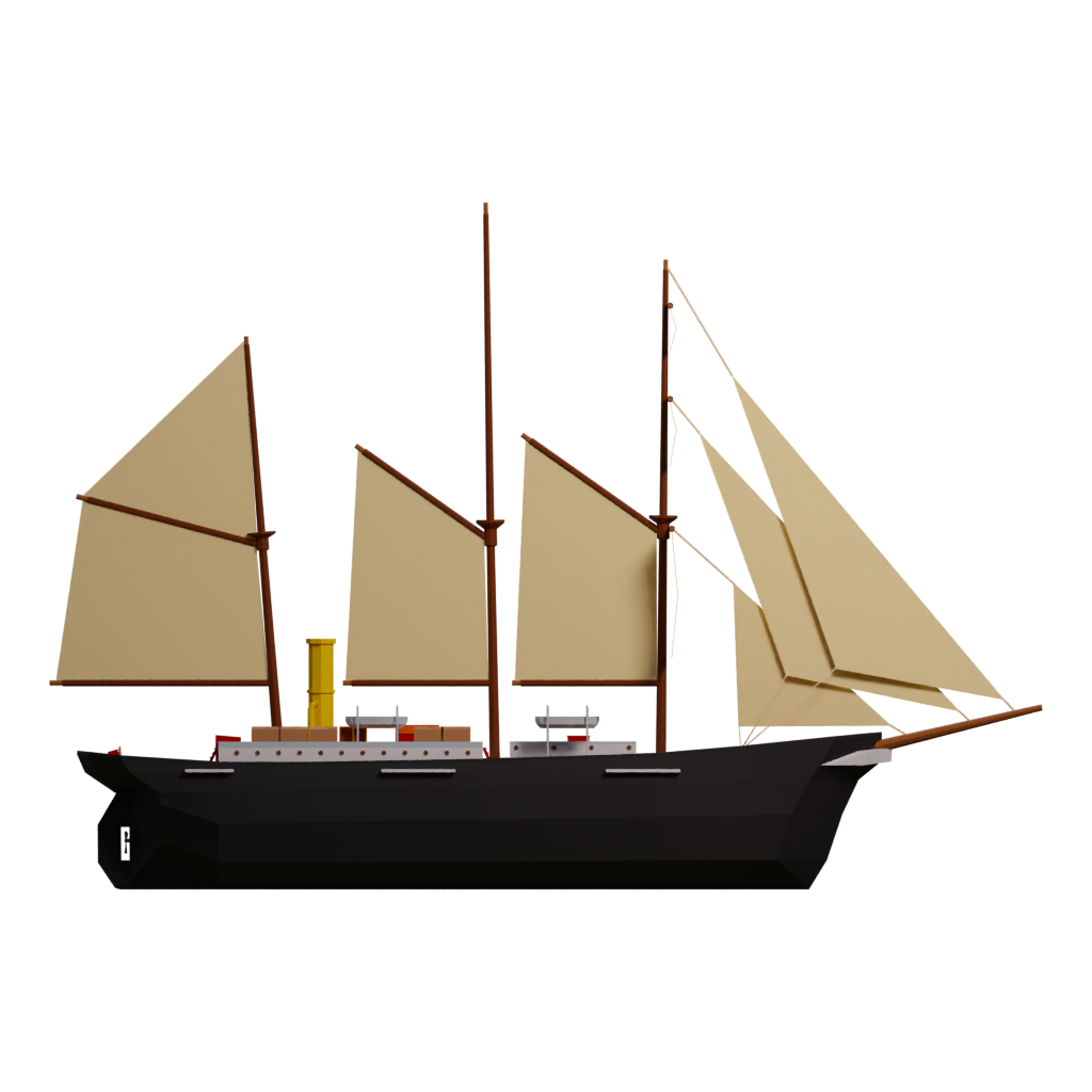 Right view of the Sowering Of The Seas 3D model