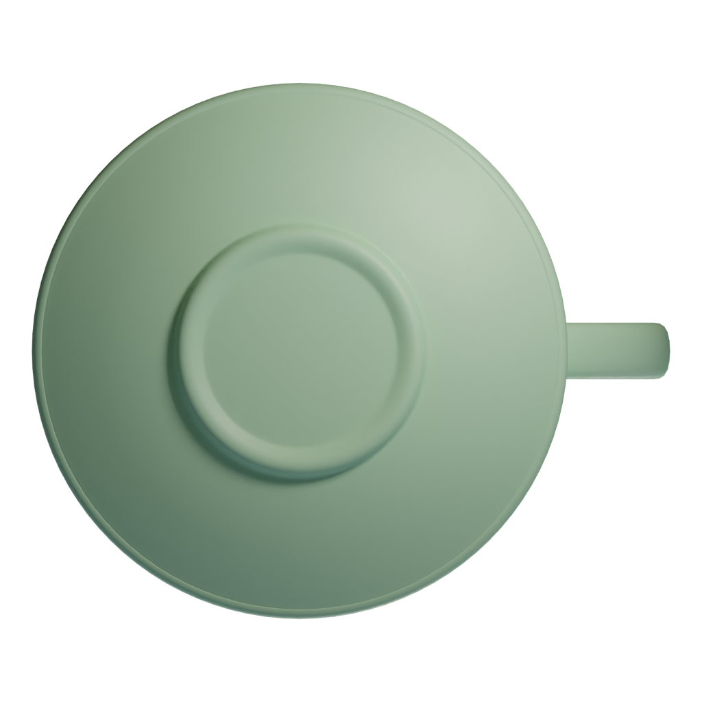Bottom view of the Cup 3D model
