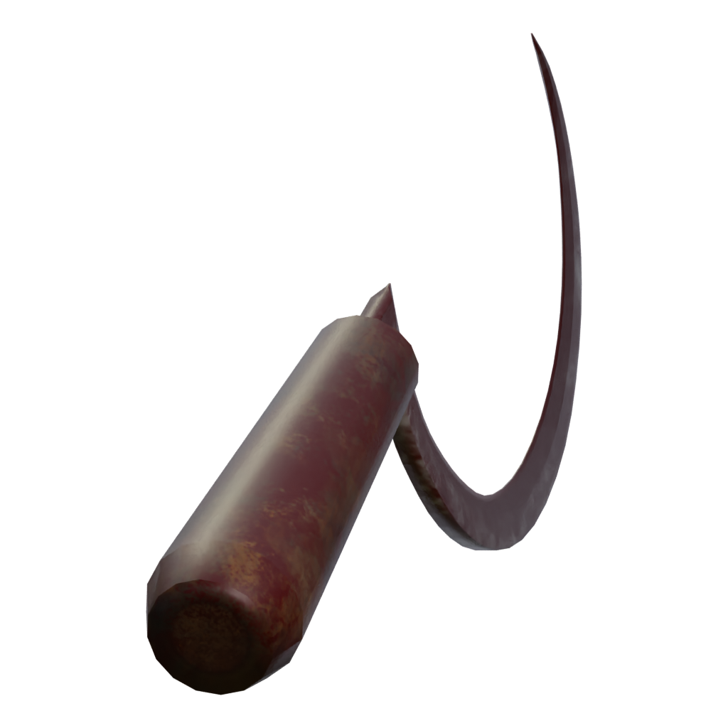 Left view of the Bloody Sickle 3D model