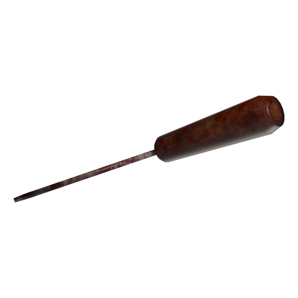 Bottom view of the Bloody Sickle 3D model
