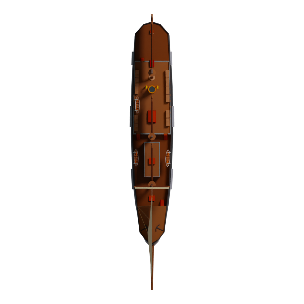 Top view of the Sowering Of The Seas 3D model