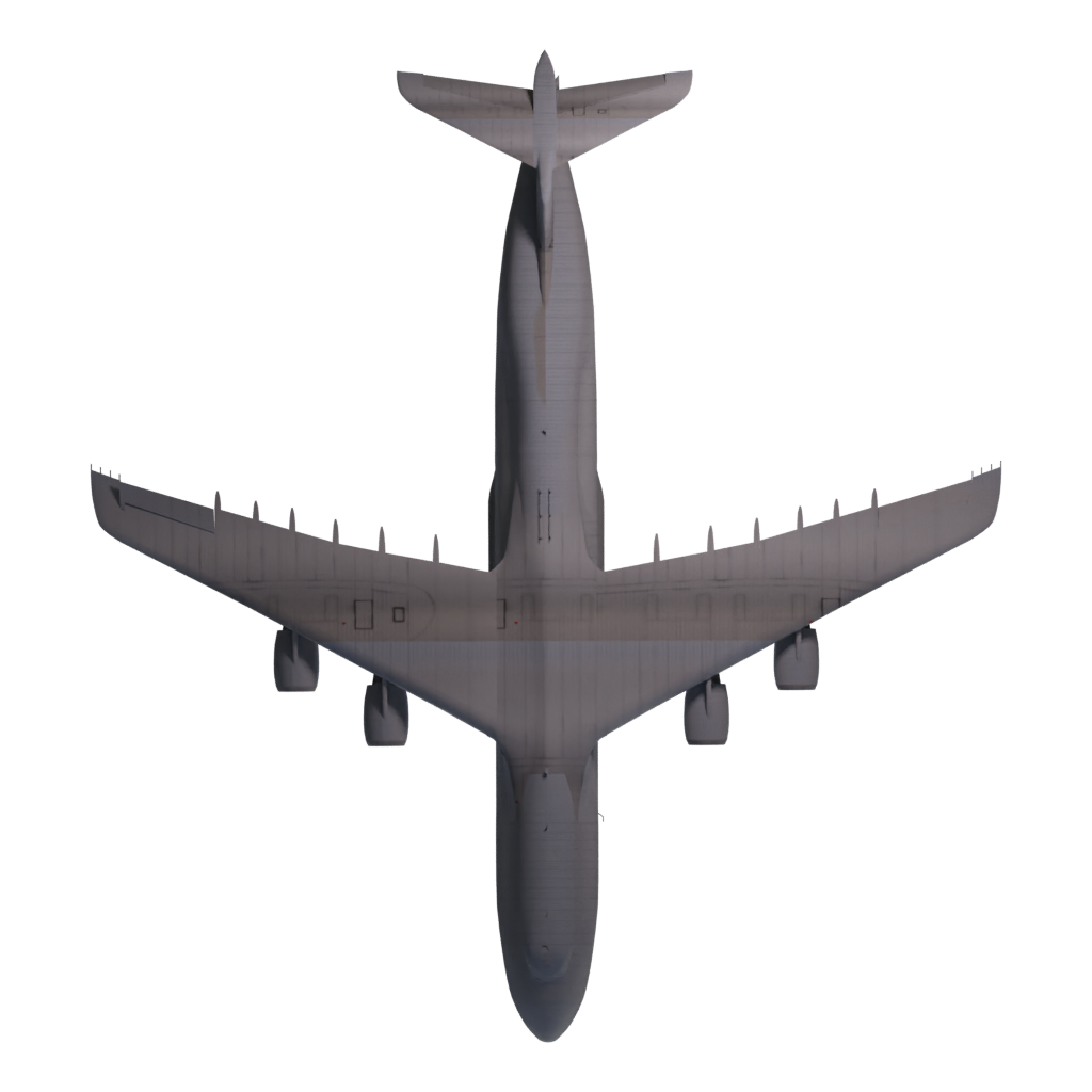 Top view of the C 5 Galaxy Usaf Travis 3D model