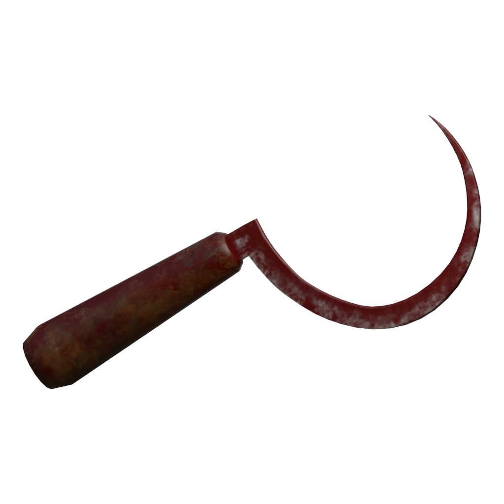 Back view of the Bloody Sickle 3D model