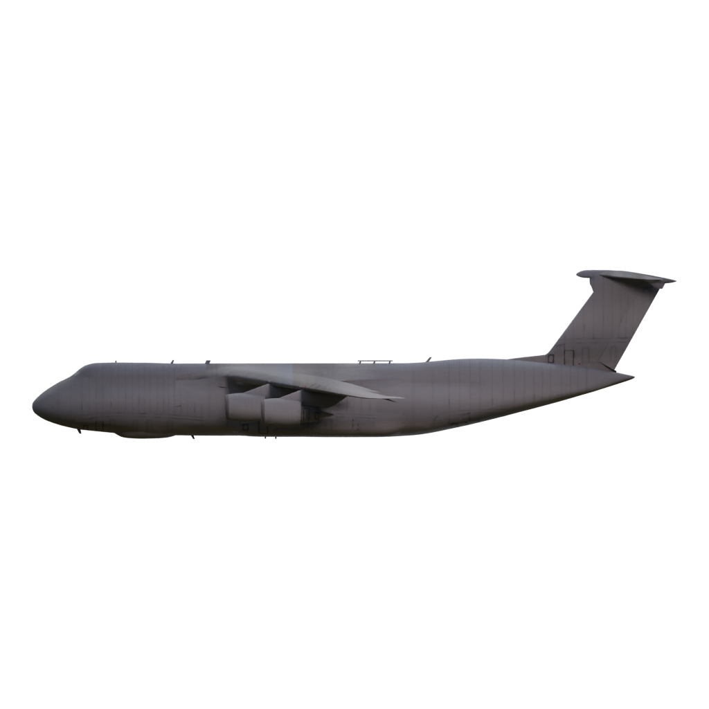 Left view of the C 5 Galaxy Usaf Travis 3D model