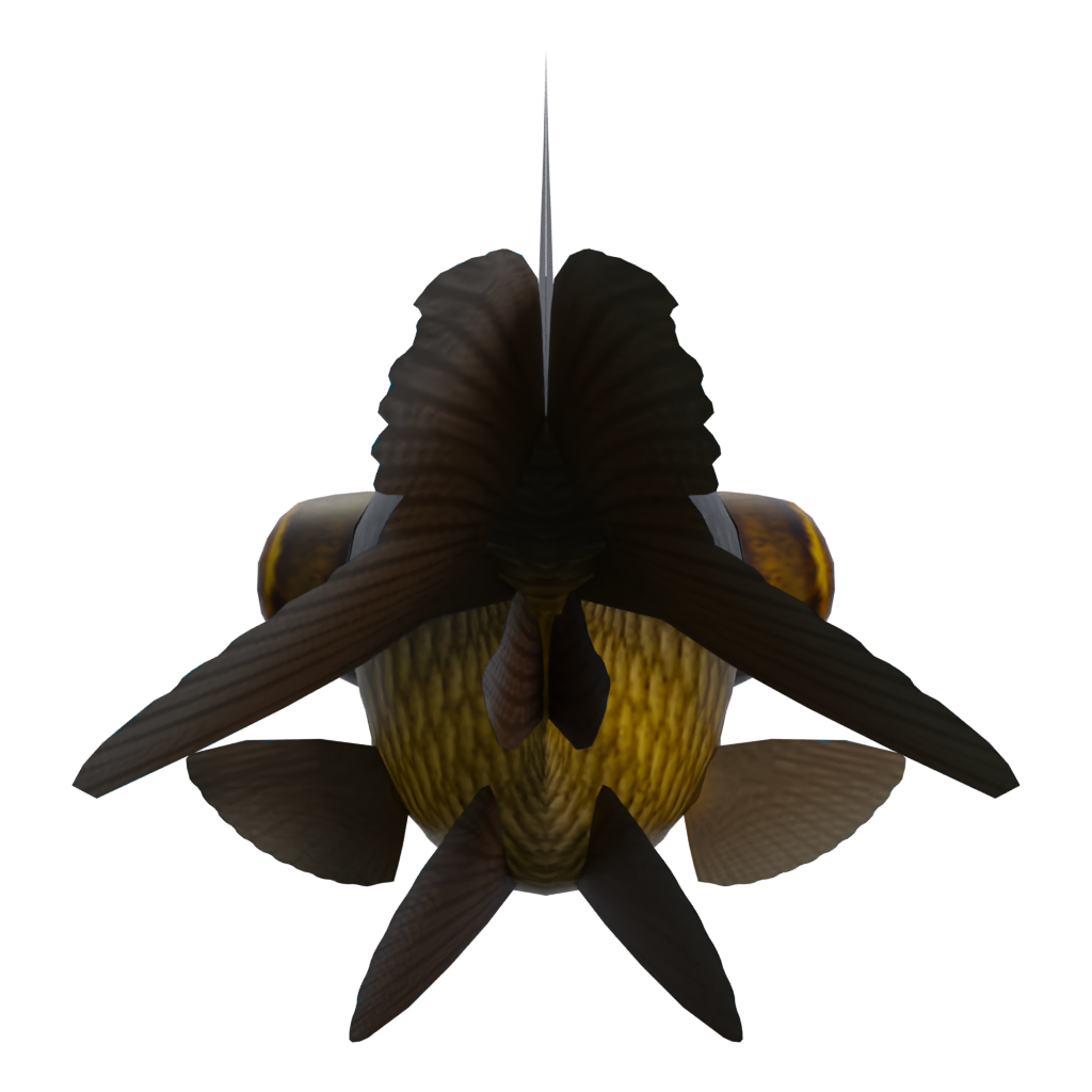 Left view of the Gold Fish 3D model