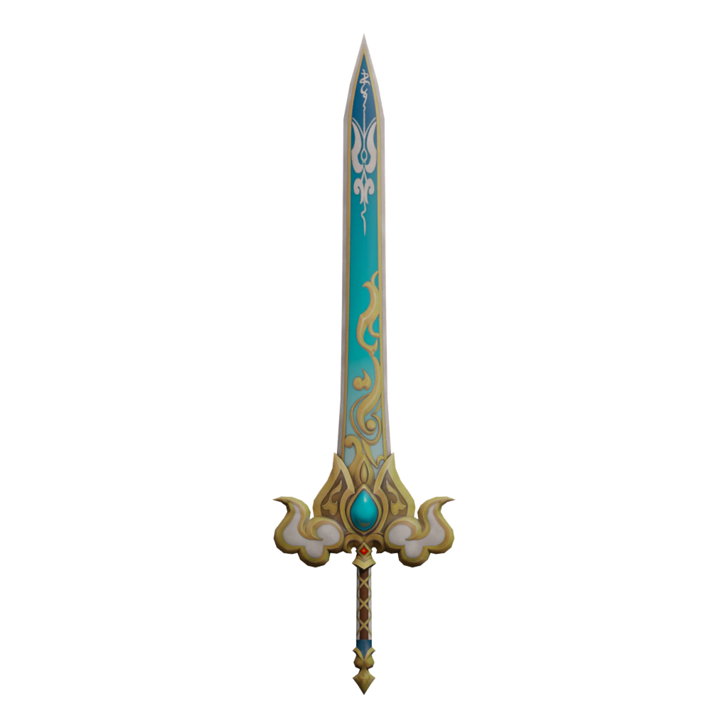 Front view of the Fantasy Sword7 3D model