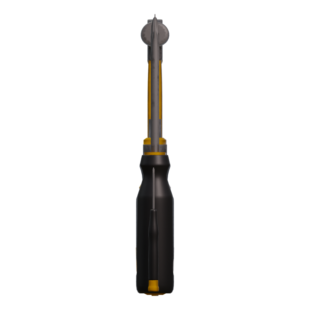 Right view of the 6 Piece Screwdriver Set With Bonus Side Cutters 3D model